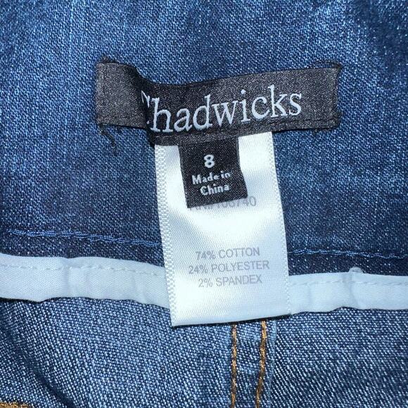 NWOT Women’s Size 8 Chadwicks Pull On Medium Blue Denim Jeans - Picture 2 of 8